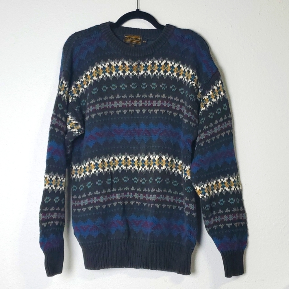 Vintage Eddie Bauer Hipster Grandpa Sweater Size M